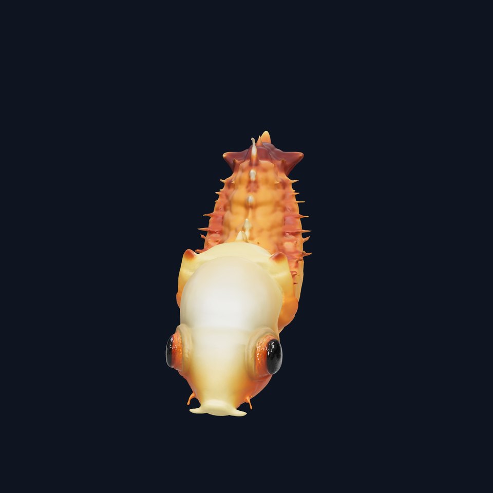 Transparent Insect Larva Model Pack