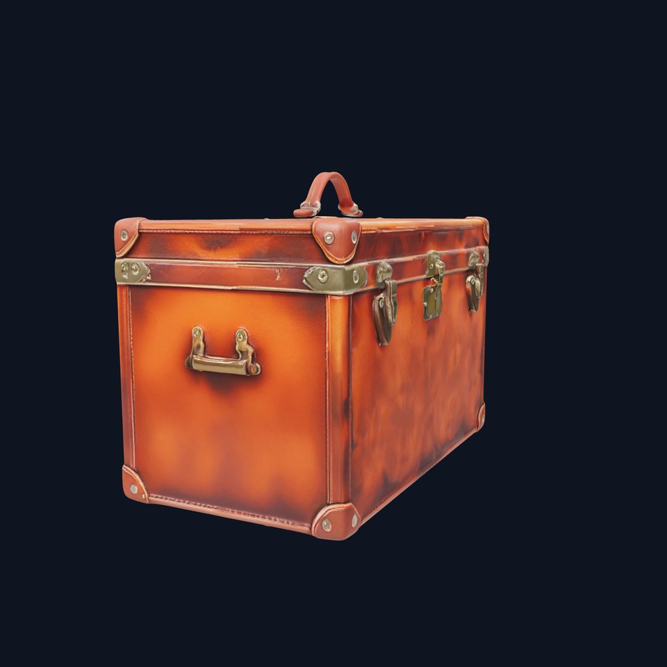 Vintage Leather Trunk Model Pack