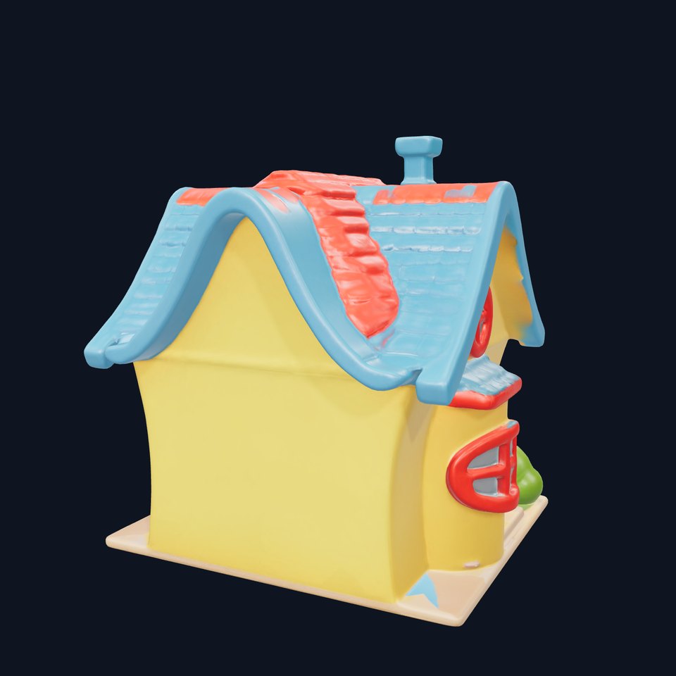 Cartoon Cottage Model Pack with Vibrant Colors