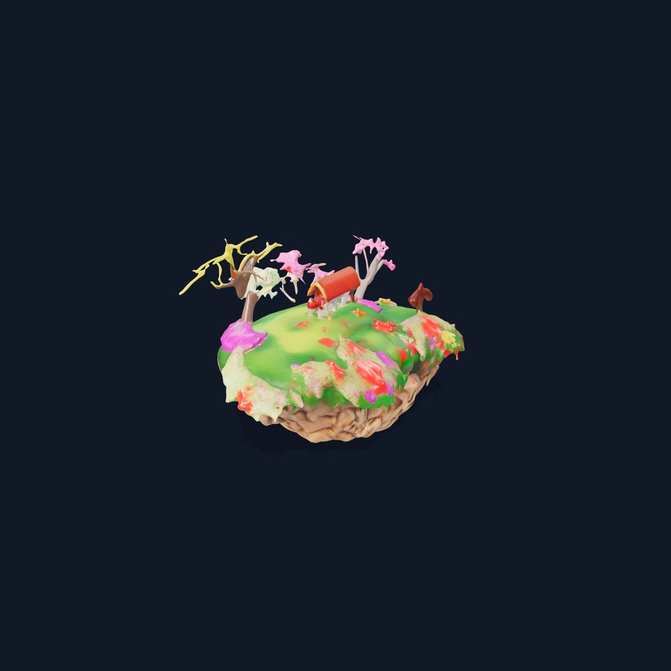 Floating Island Environment Model Pack with Flora and Fauna