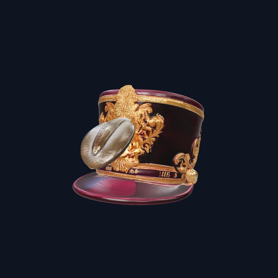 Ornate Military Hat Model Pack with Feather Detail