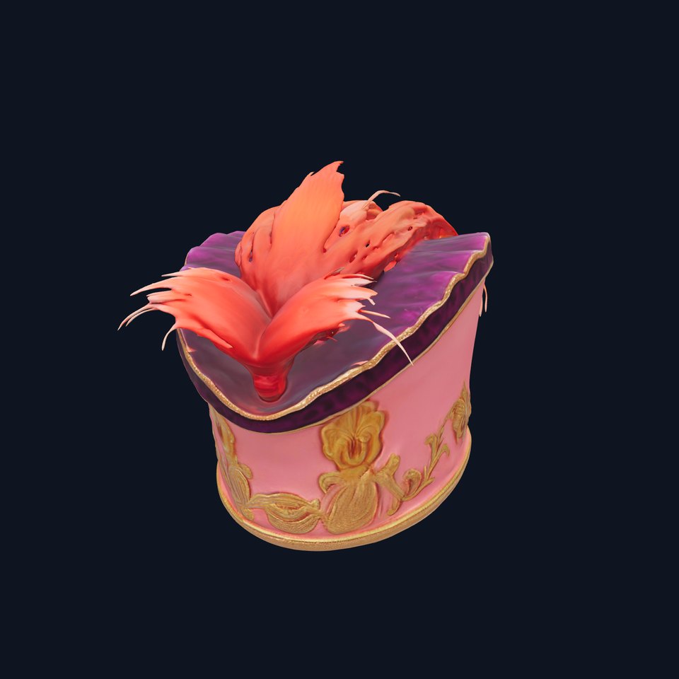 Regal Pink Feathered Hat Model Pack
