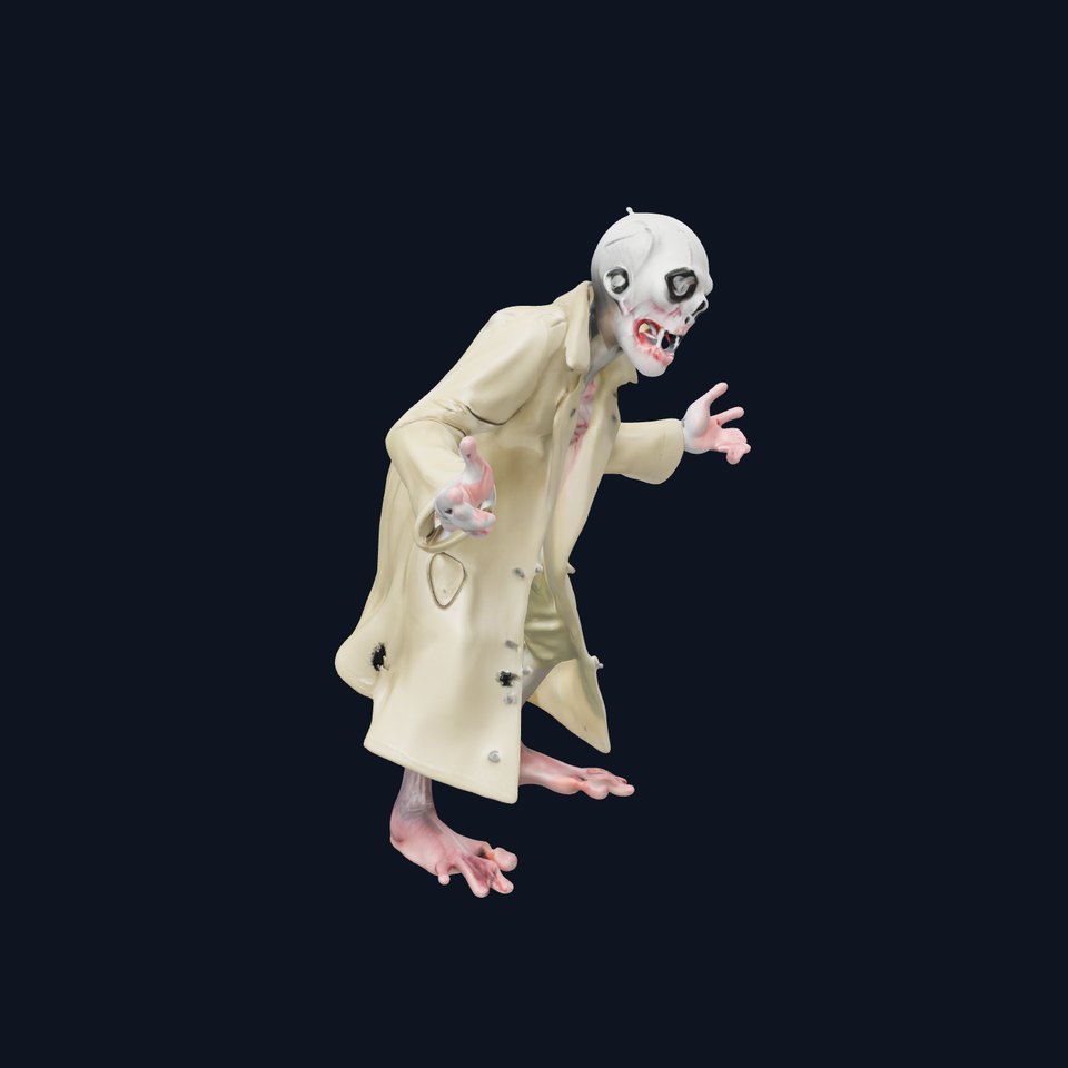 Zombie Trench Coat Creeper  High Detail Animated D Model