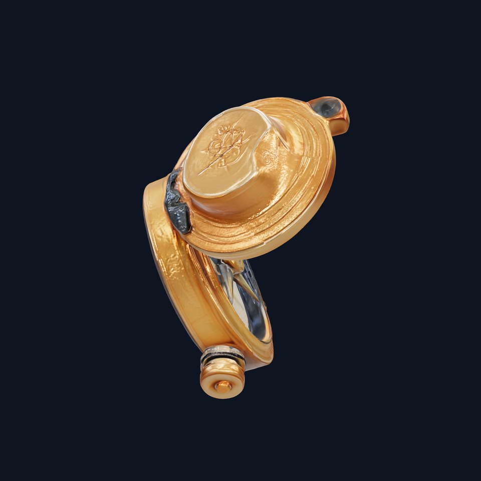 Vintage Brass Compass D Model Pack