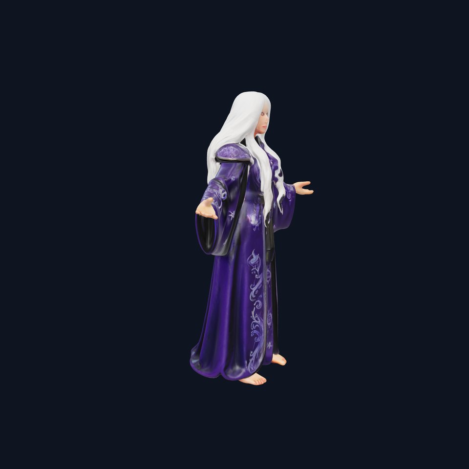 Enchanted Sorceress D Model  Rigged Textured GameReady