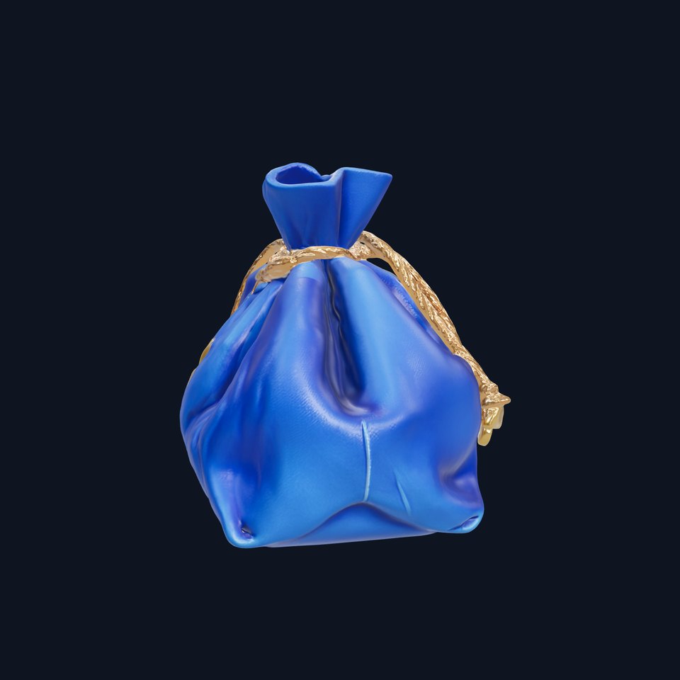 Elegant Velvet Pouch D Model Pack