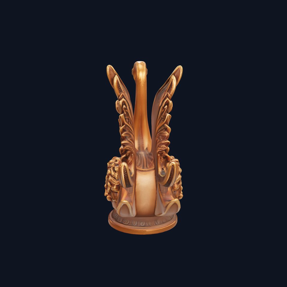 Elegant Swan Sculpture D Model Pack