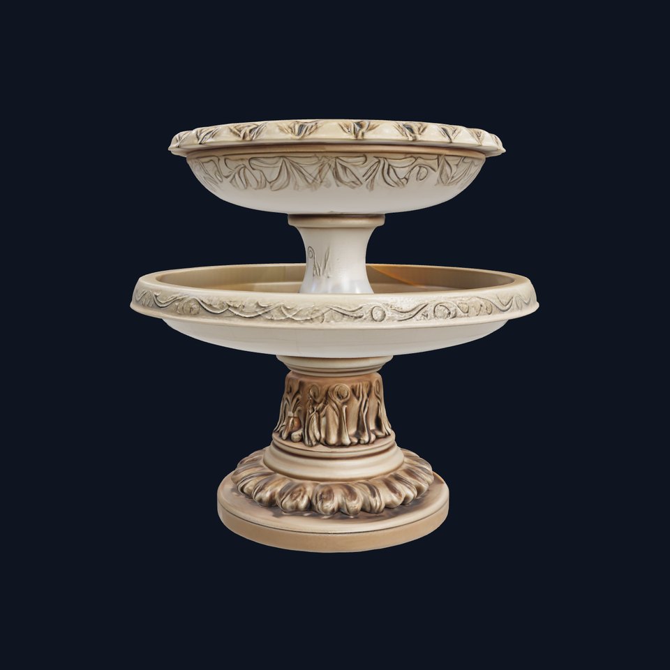 Elegant Garden Fountain Model Pack