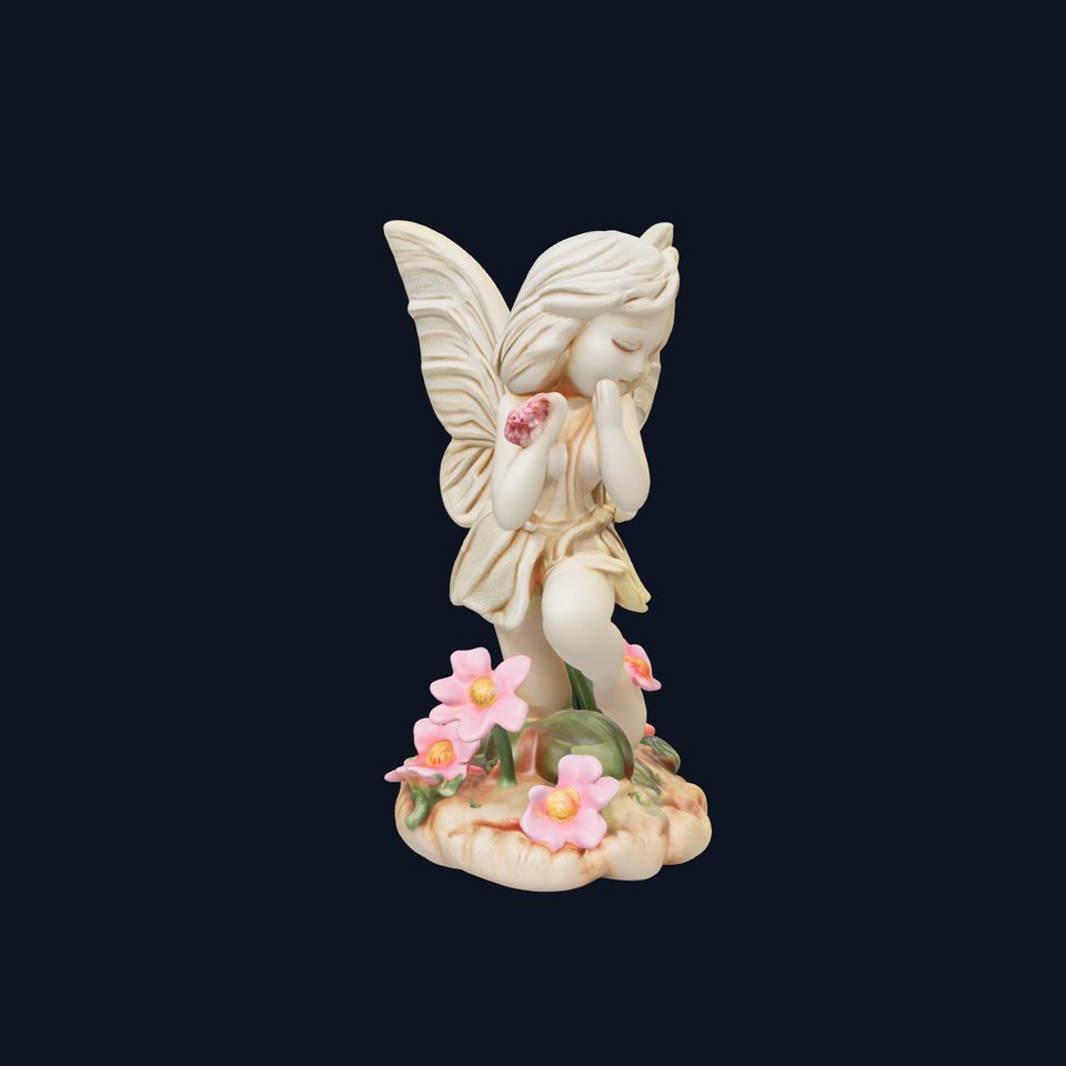 Fairy Statue Model Pack  Detailed Charm with Floral Base