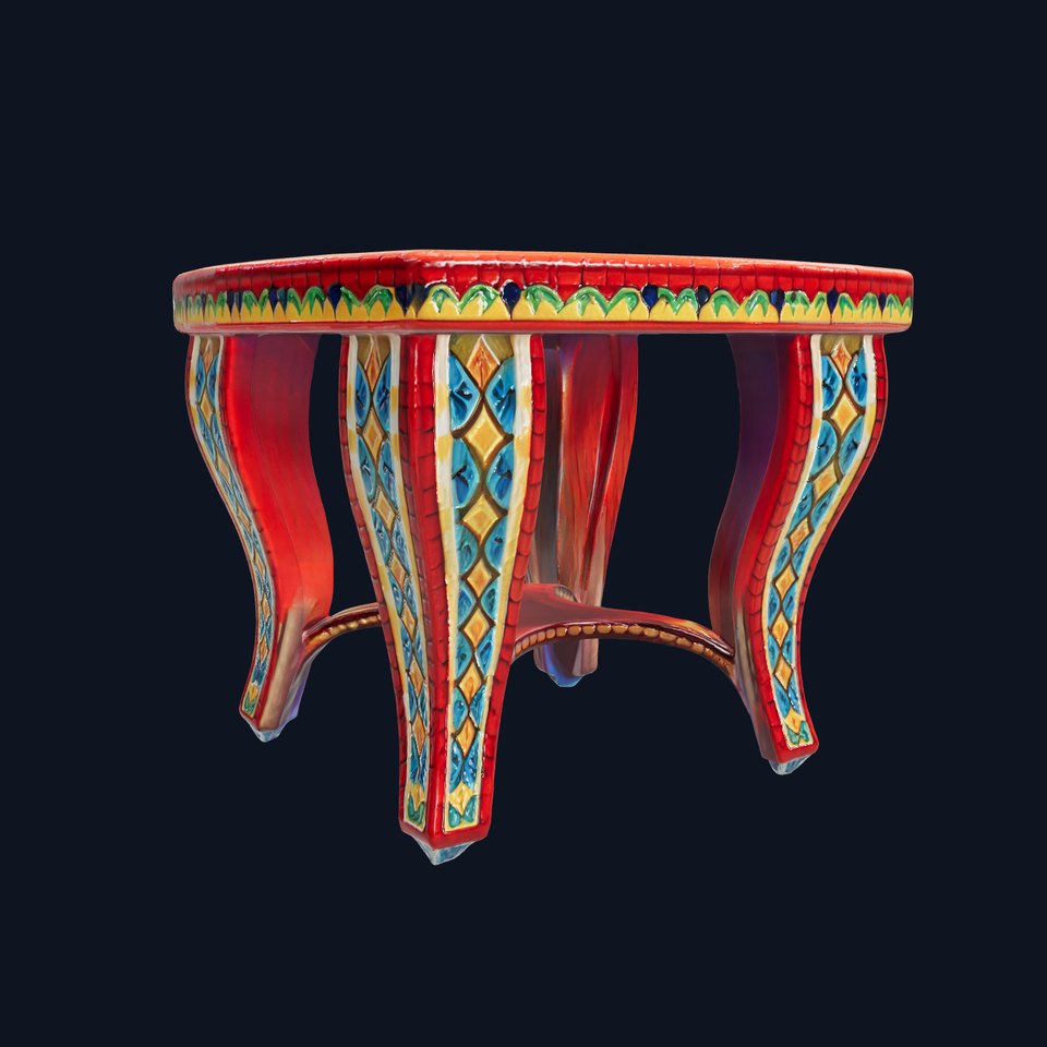 Mosaic Coffee Table D Model Pack