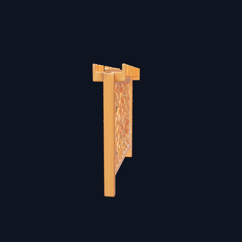 Wooden Lattice Fence Model Pack for Gardens and Exterior Design