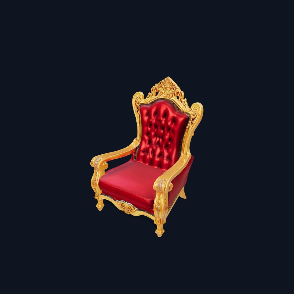 Majestic Golden Throne Chair Model Pack