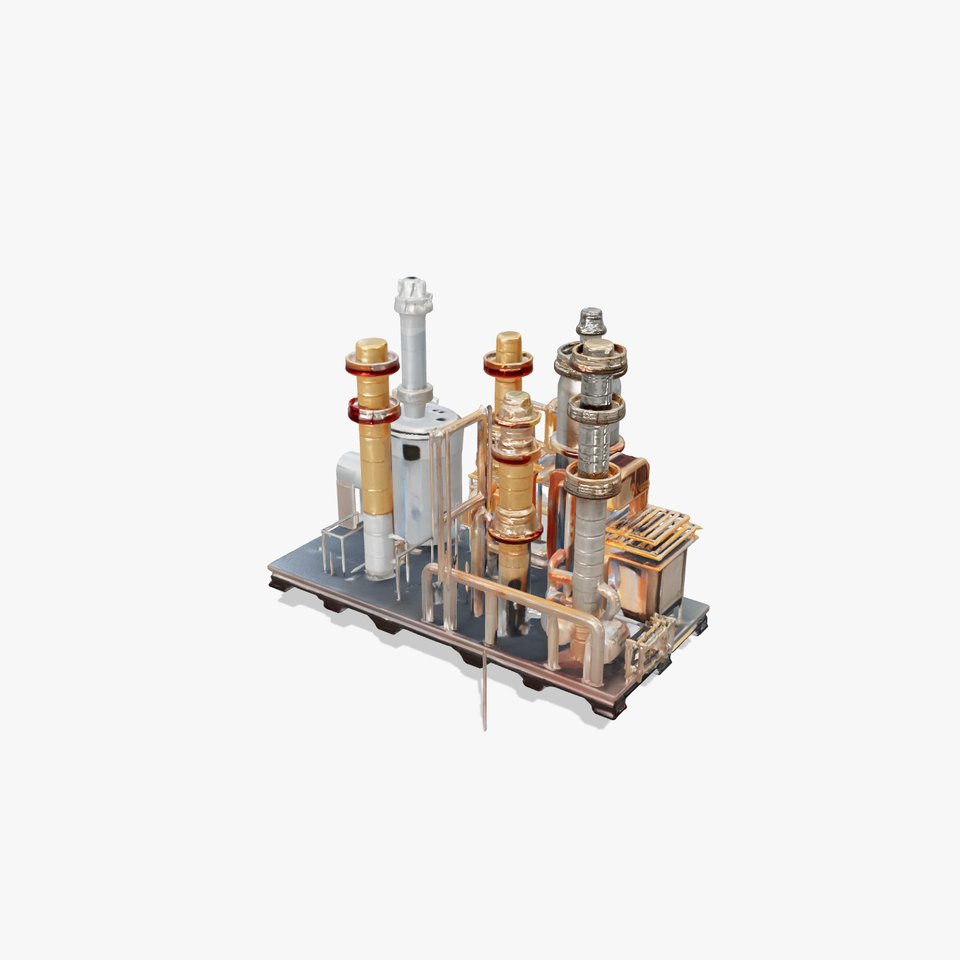 Industrial Refinery Model Pack  Detailed Pipes and Structures