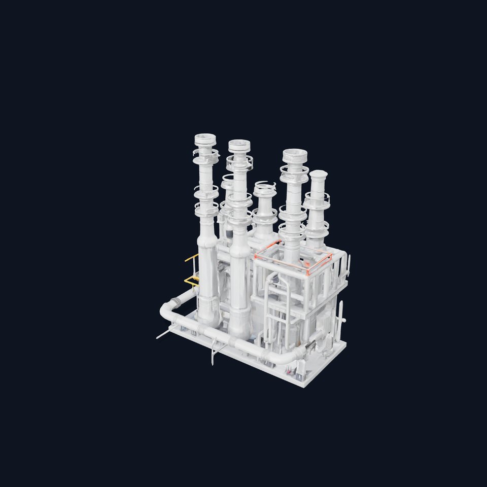 Industrial Refinery Piping System Model Pack