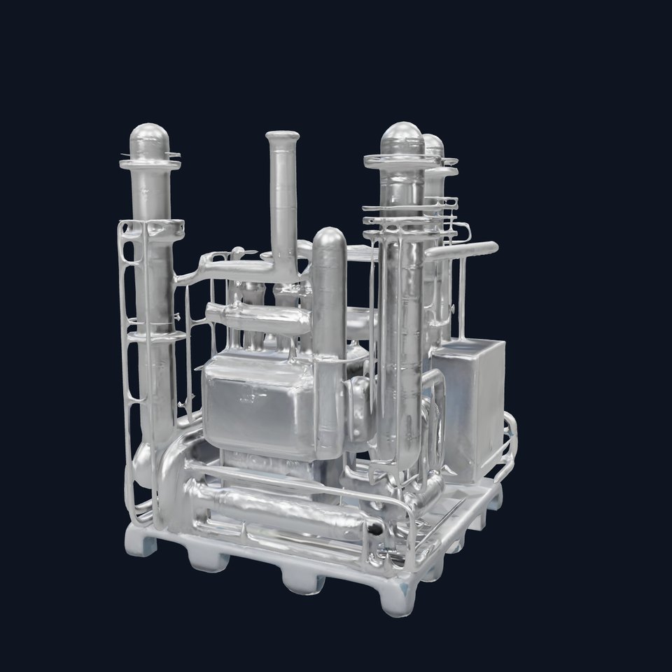 Industrial Refinery Equipment D Model Pack