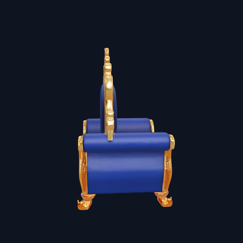 Ornate Royal Throne Chair D Model Pack