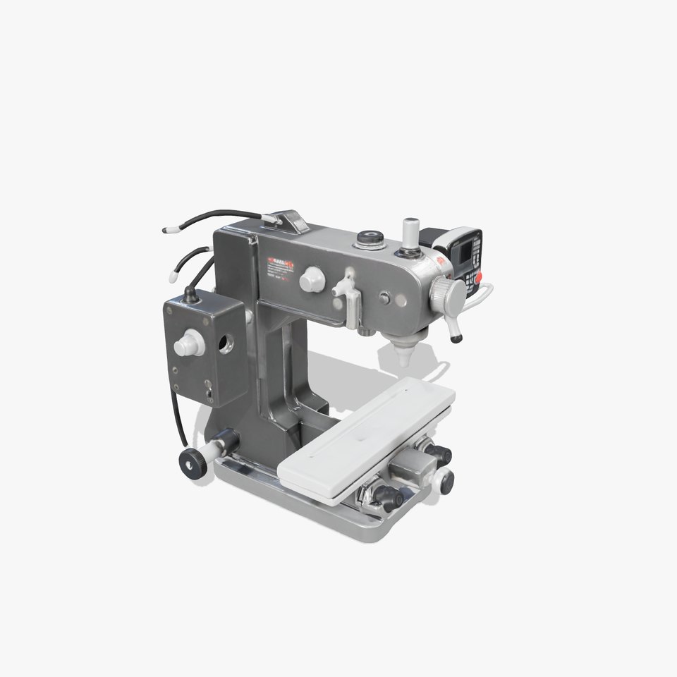 CNC Milling Machine Model Pack with Detailed Features