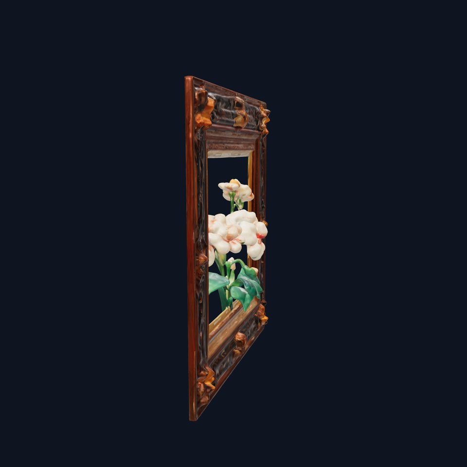 Ornate Floral Picture Frame Model Pack