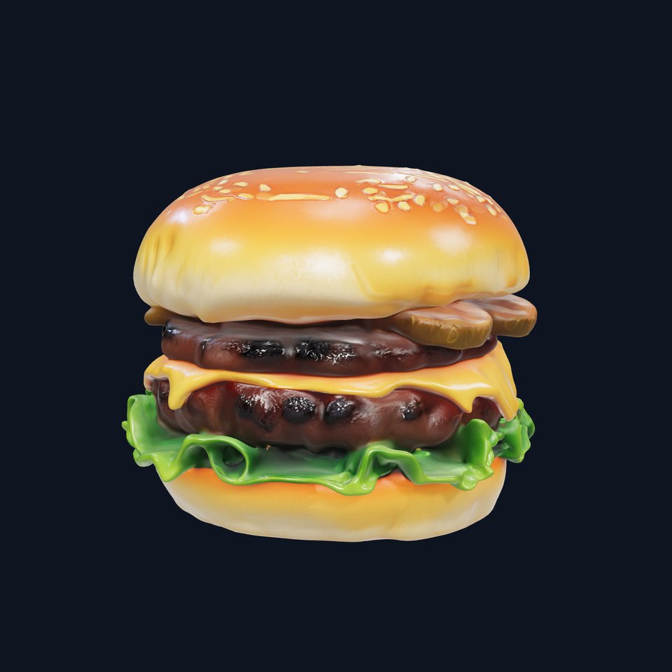 Cheeseburger Model Pack with Lettuce and Pickles