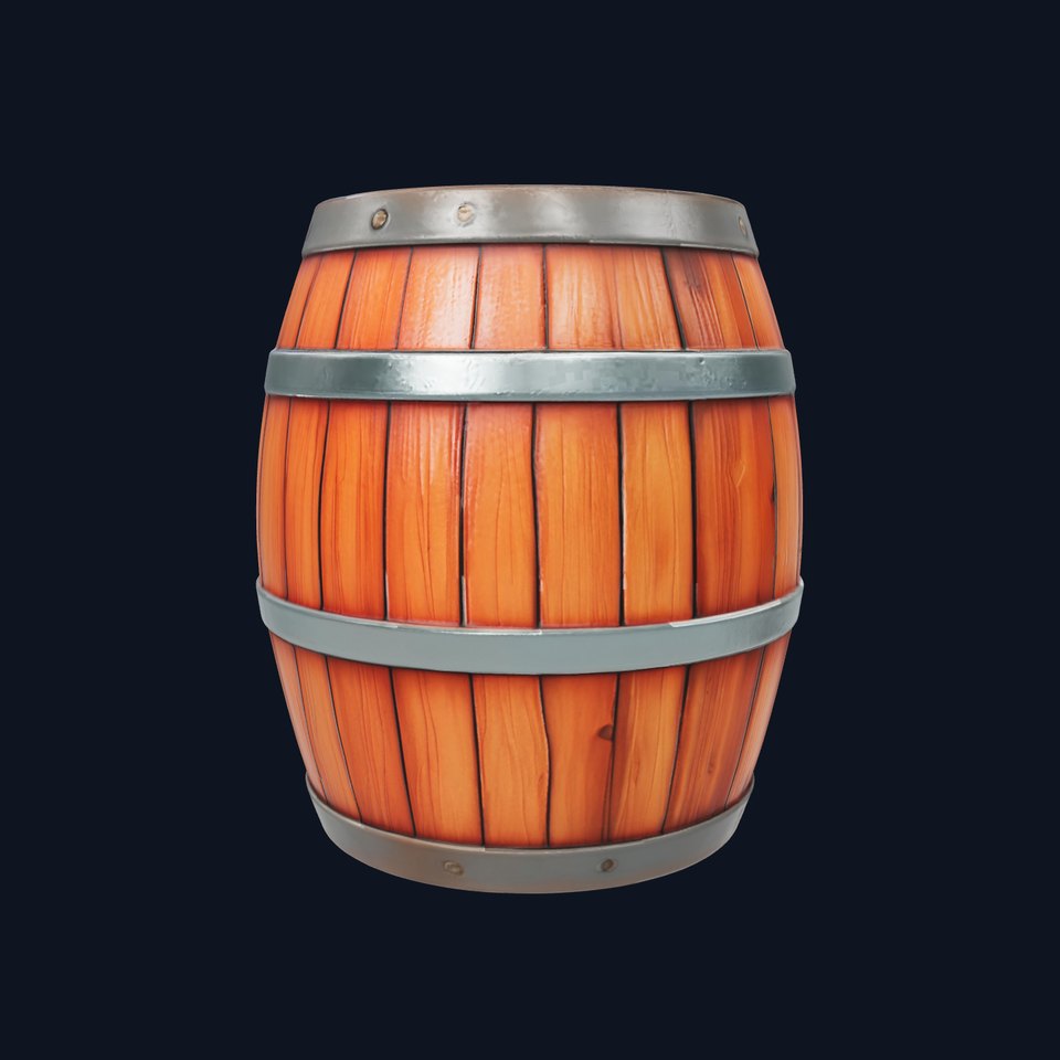 Rustic Wooden Barrel Model Pack for Environment Design