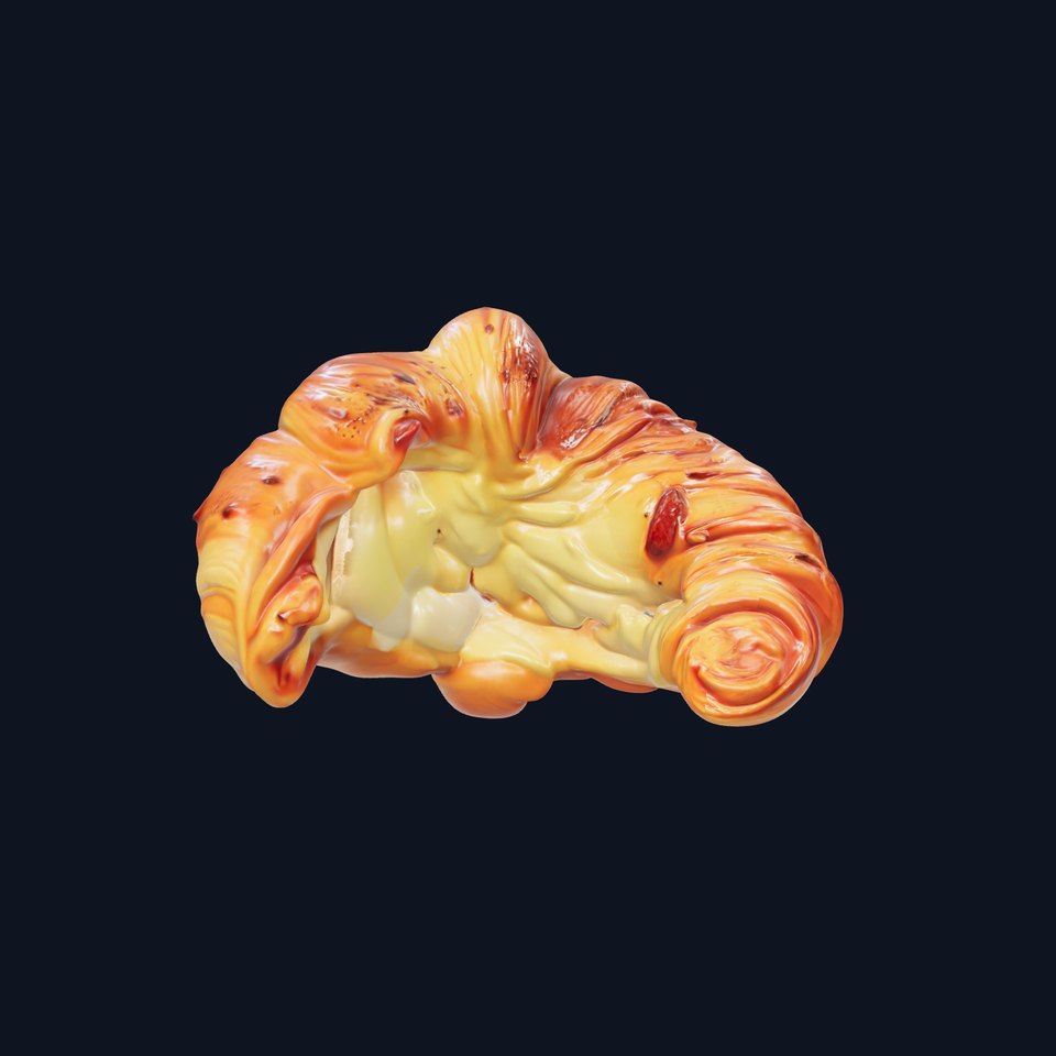 Delicious Cream Croissant D Model Pack