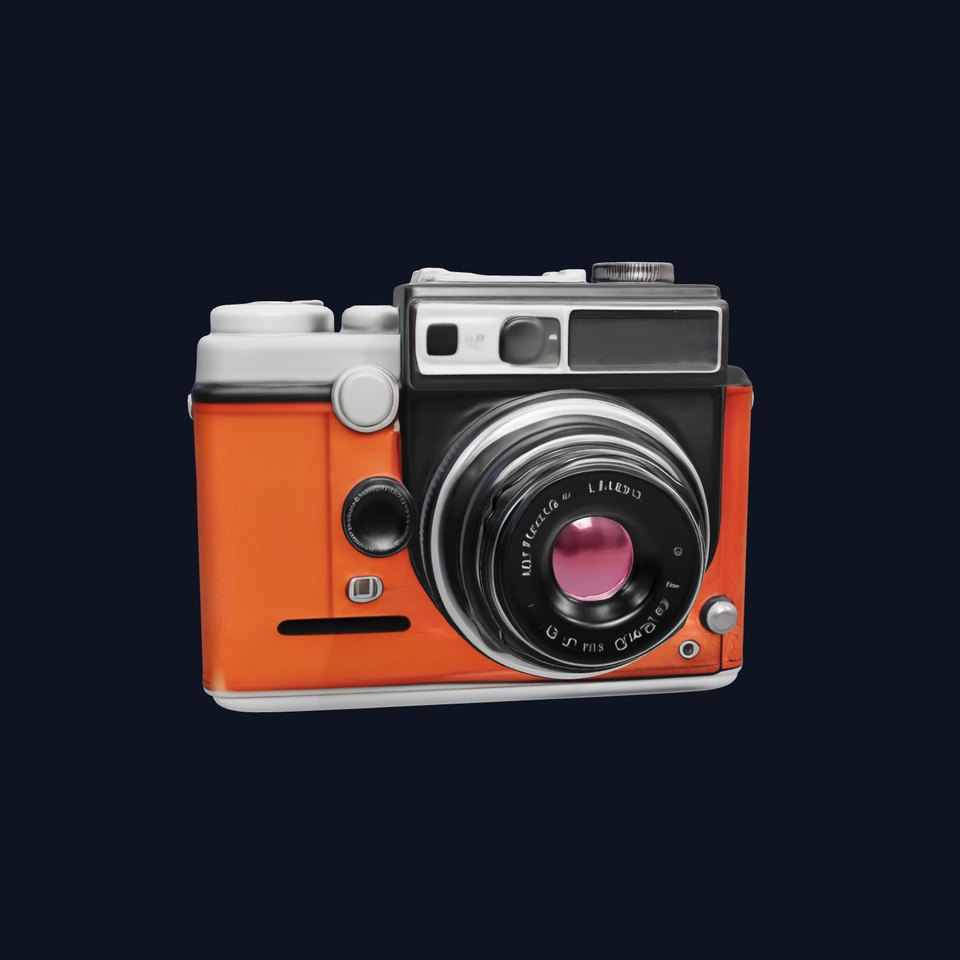 Vintage Camera Model Pack with Leather Textures and Detailed Features