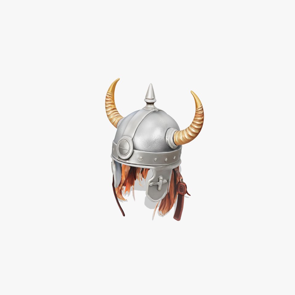 Viking Helmet with Horns Model Pack