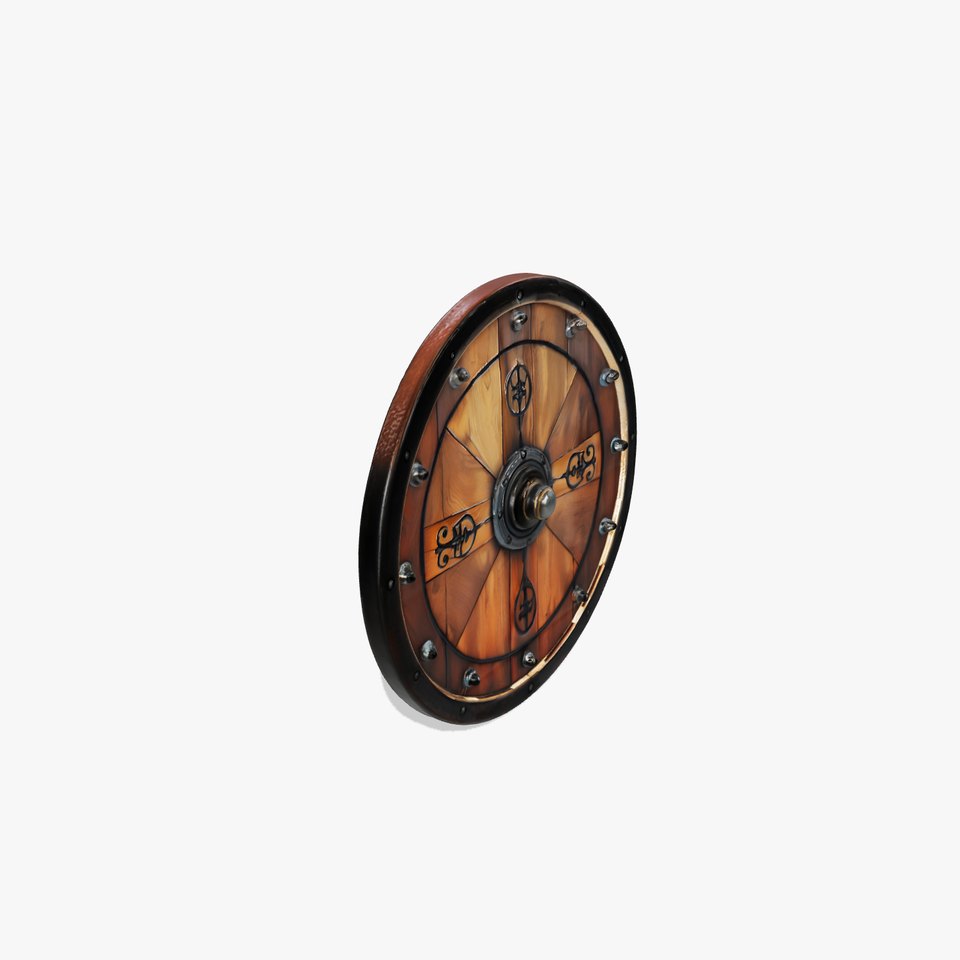 Ancient Wooden Shield Model Pack
