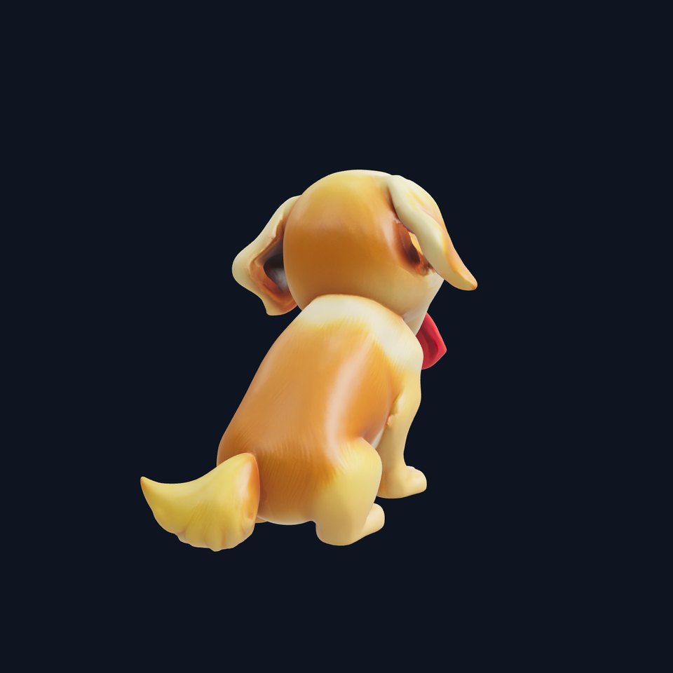 Cute Cartoon Puppy Model Pack