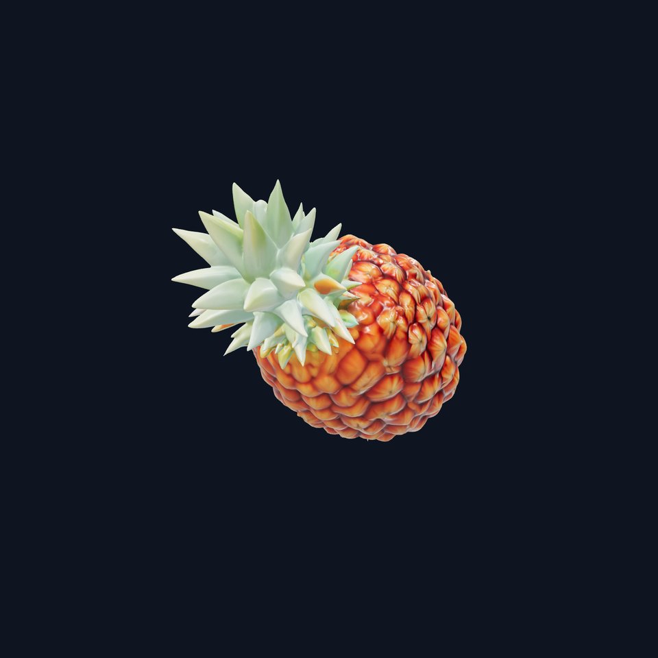 Realistic Pineapple D Model Pack for Rendering and Games