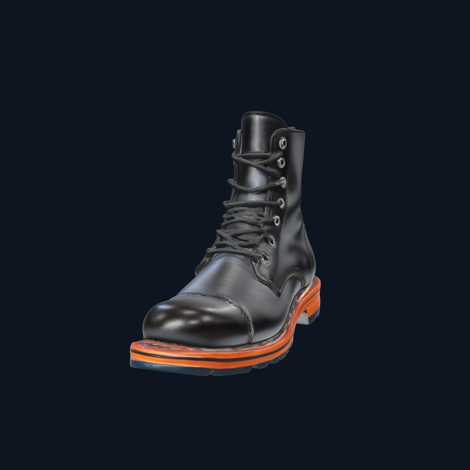 Leather Boot Model Pack with Detailed Textures