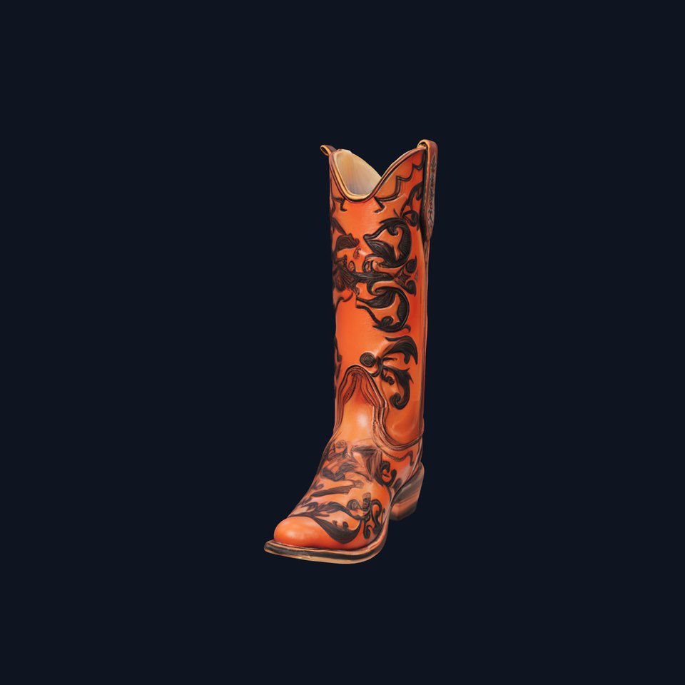 Elegant Western Cowboy Boot Model Pack