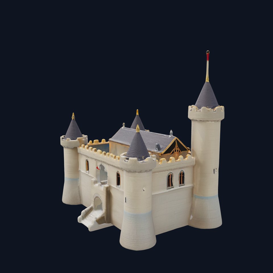 Medieval Castle Model Pack with Towers and Flags