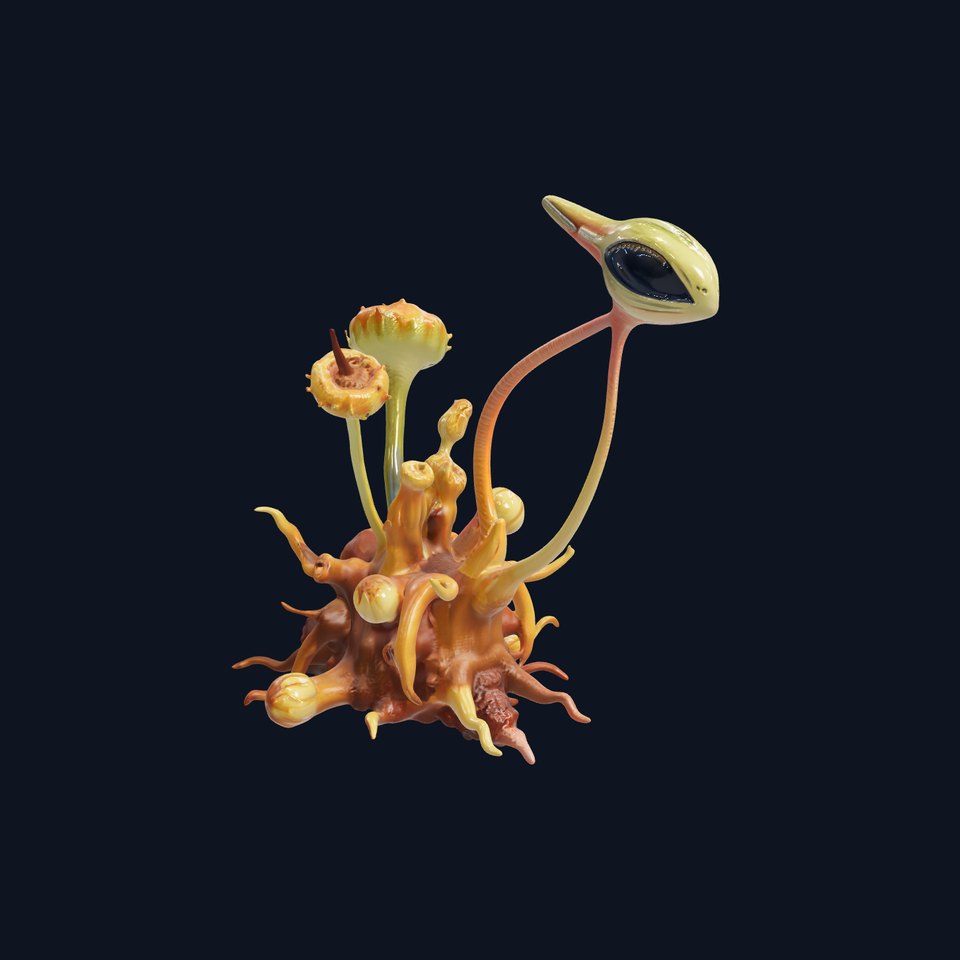 Alien Plant Creature Model Pack with PBR Textures