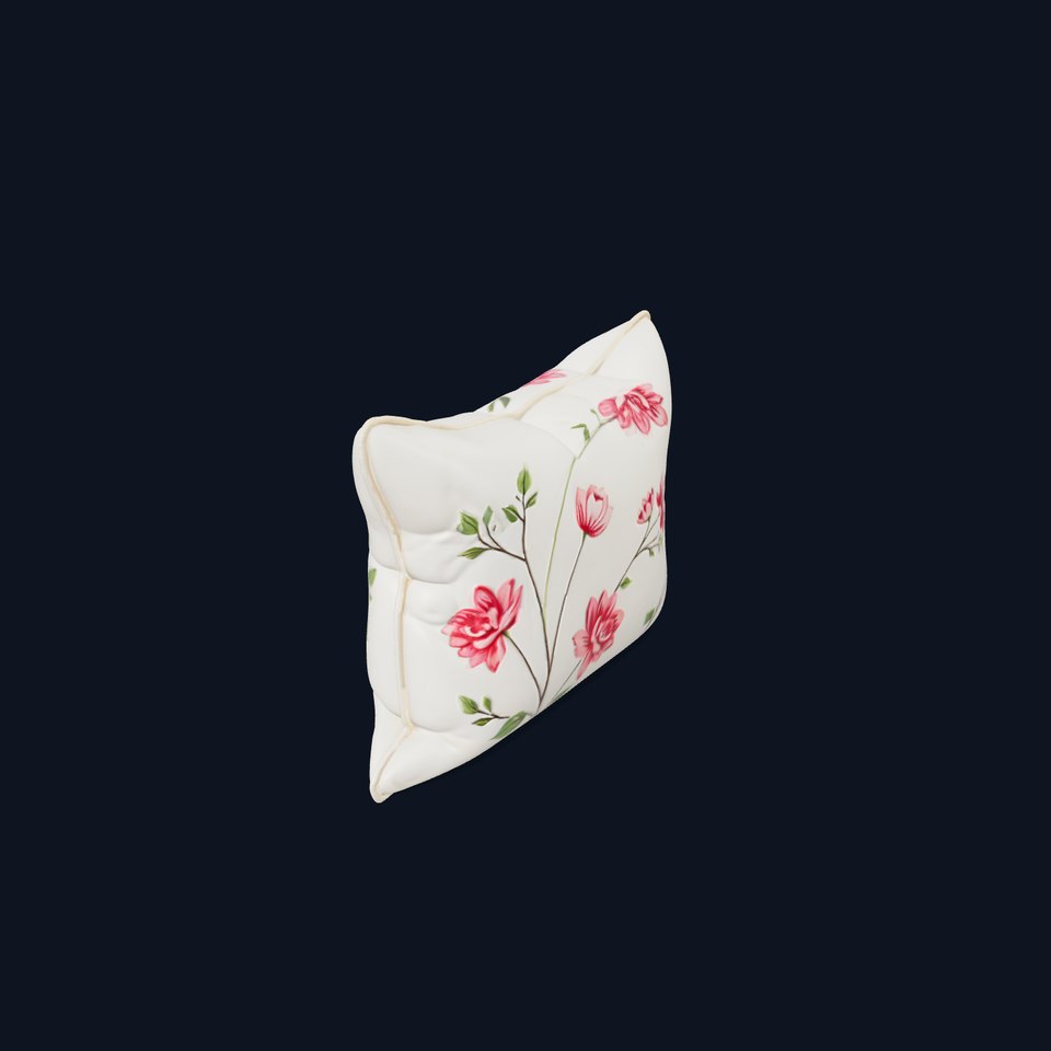 Floral Embroidered Cushion Model Pack