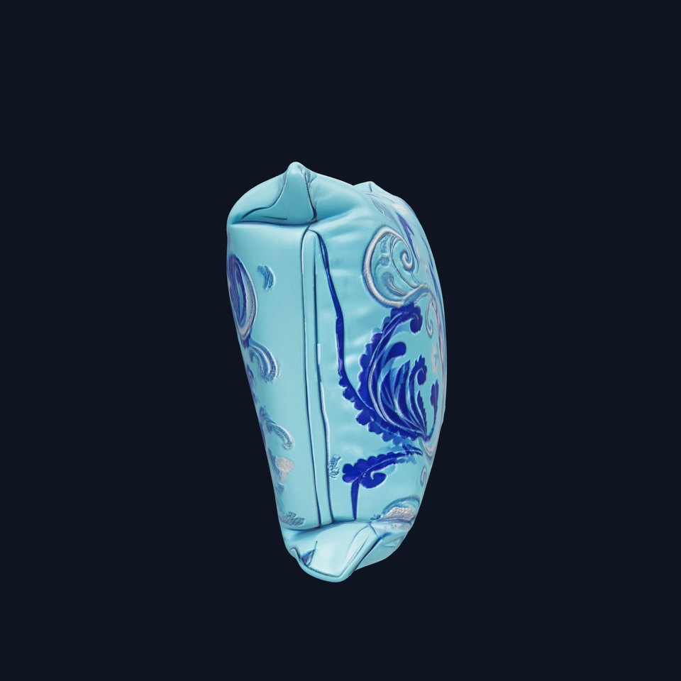 Ornamental Blue Pillow D Model Pack