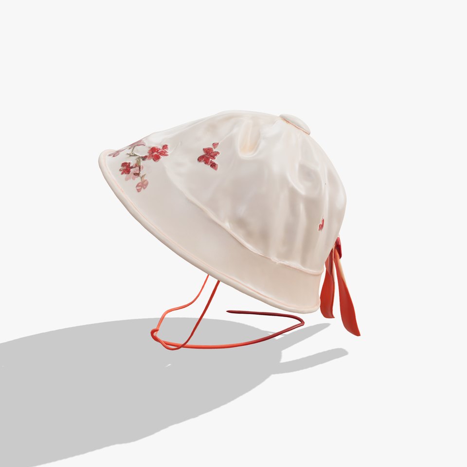 Embroidered Vintage Hat D Model Pack