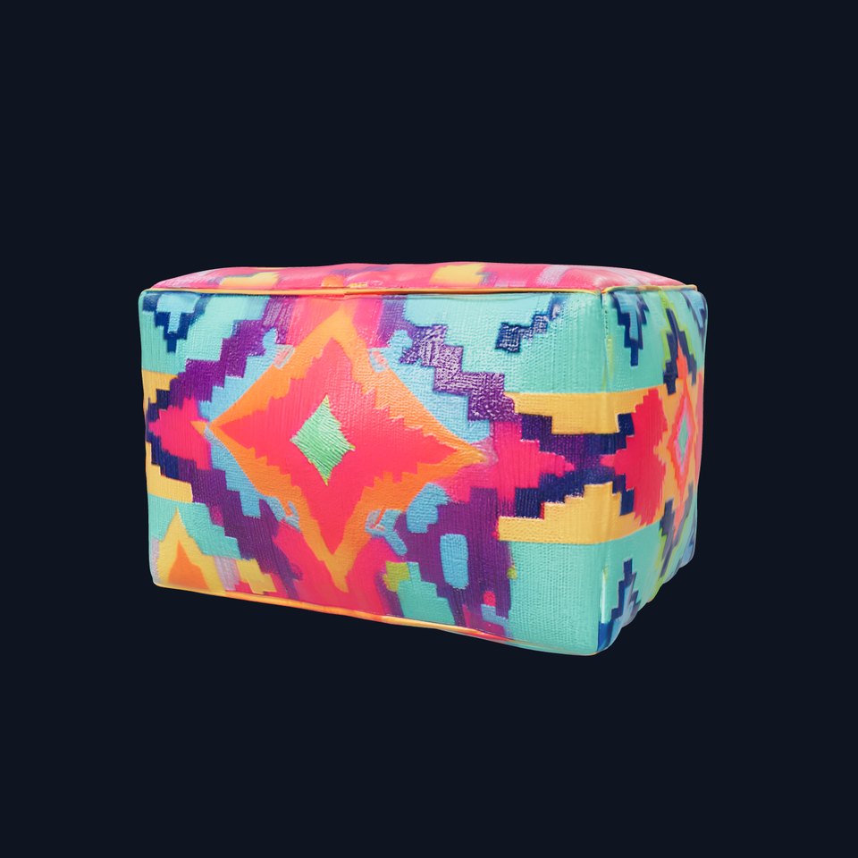 Colorful Ottoman Model Pack with Geometric Patterns