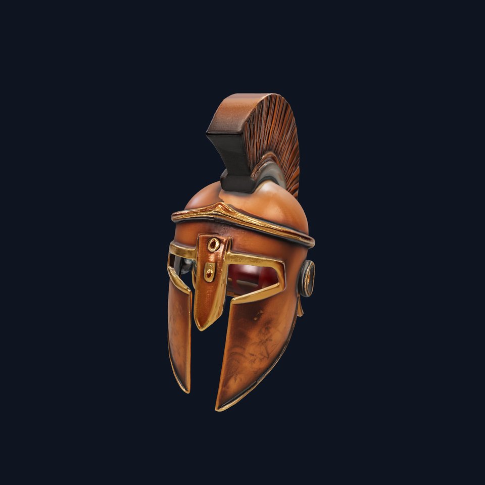 Ancient Greek Spartan Helmet D Model Pack