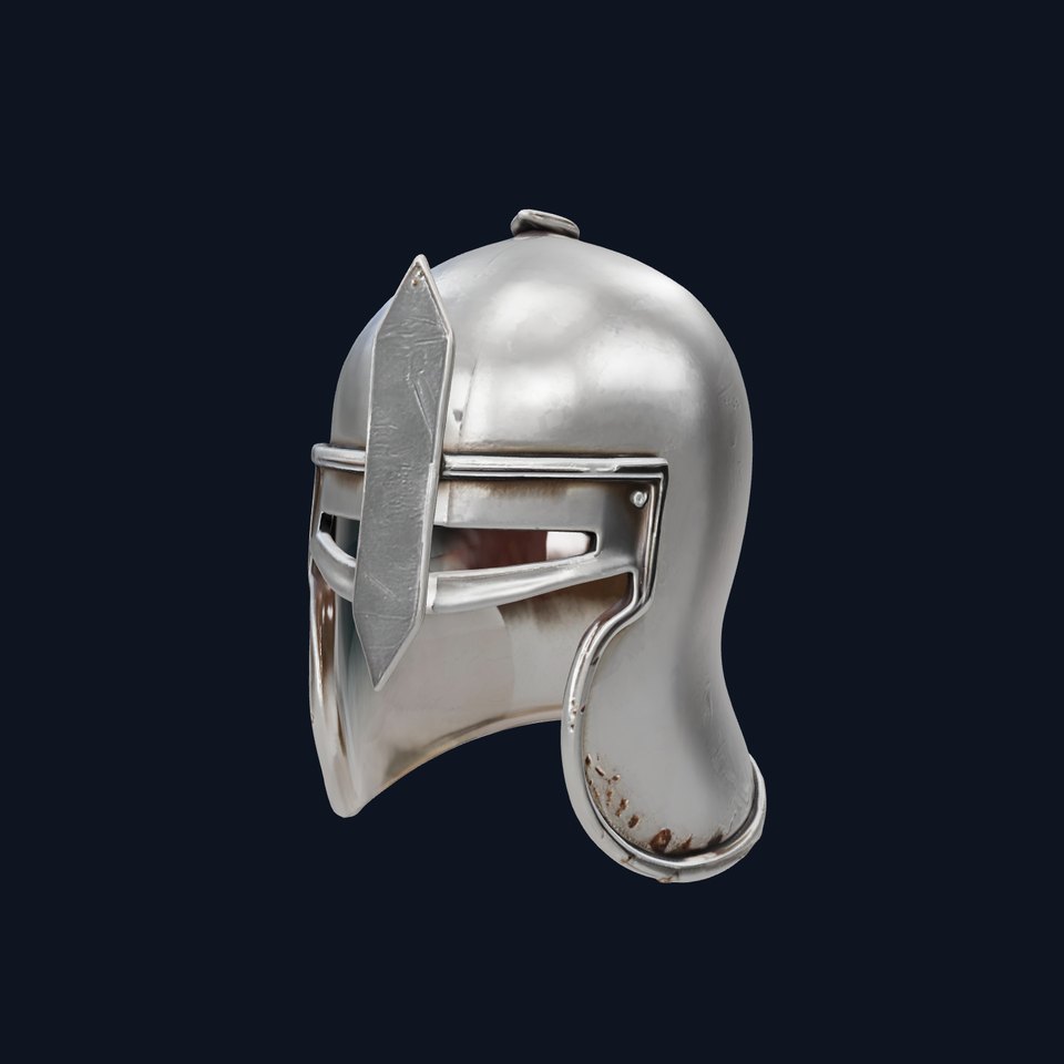 Medieval Knight Helmet Model Pack with PBR Textures