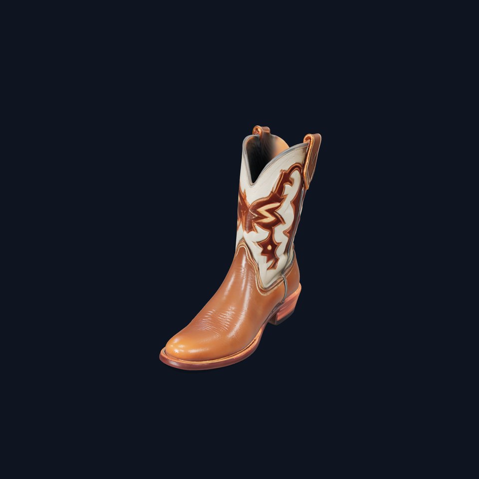Cowboy Boot D Model Pack for Rendering and Gaming