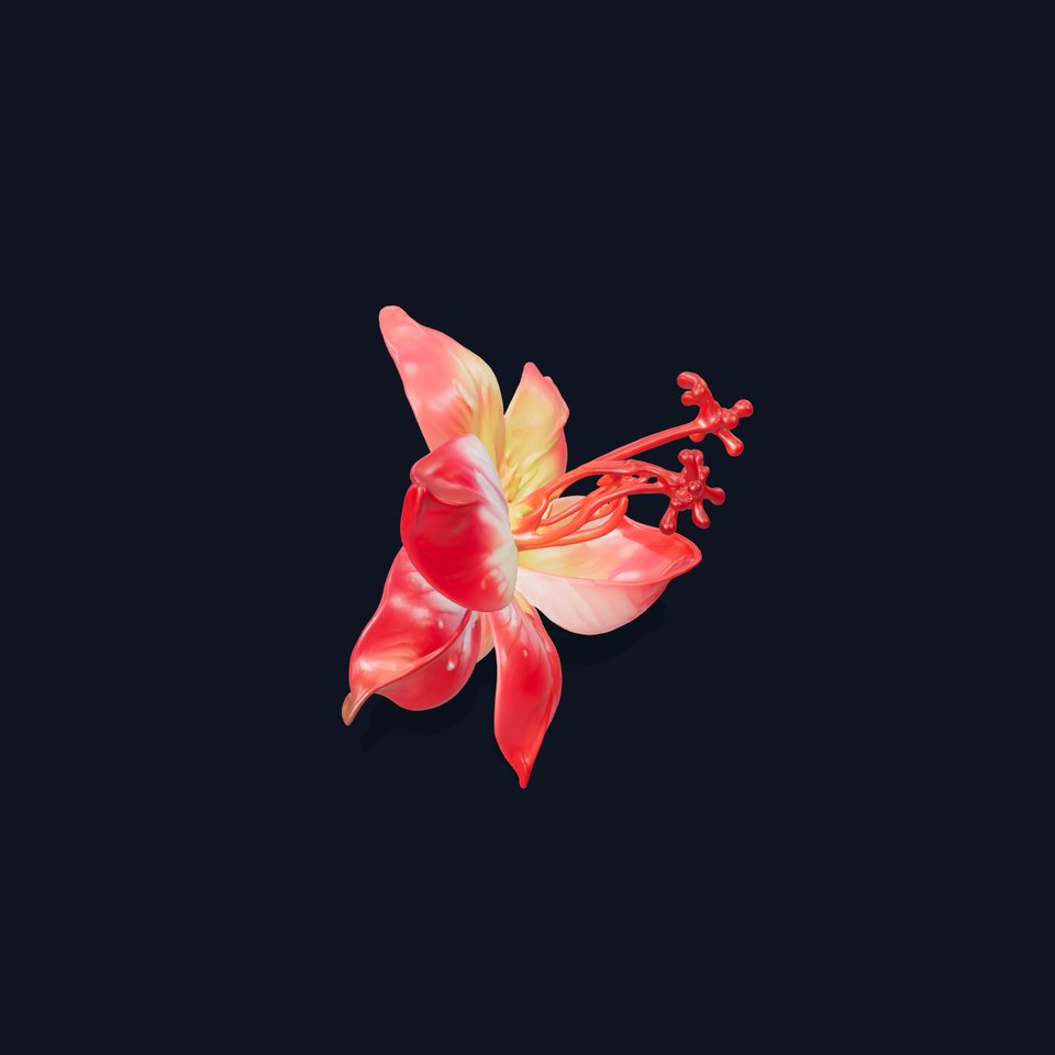 Realistic Hibiscus Flower Model Pack for Versatile Projects