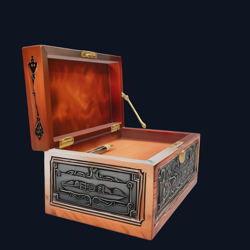 Antique Ornate Wooden Box model pack