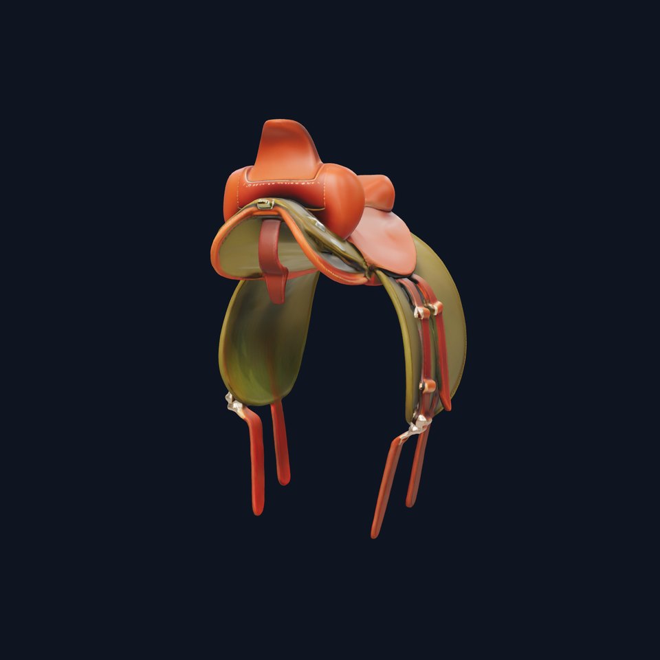 Detailed Equestrian Saddle Model Pack for Game Design and Rendering