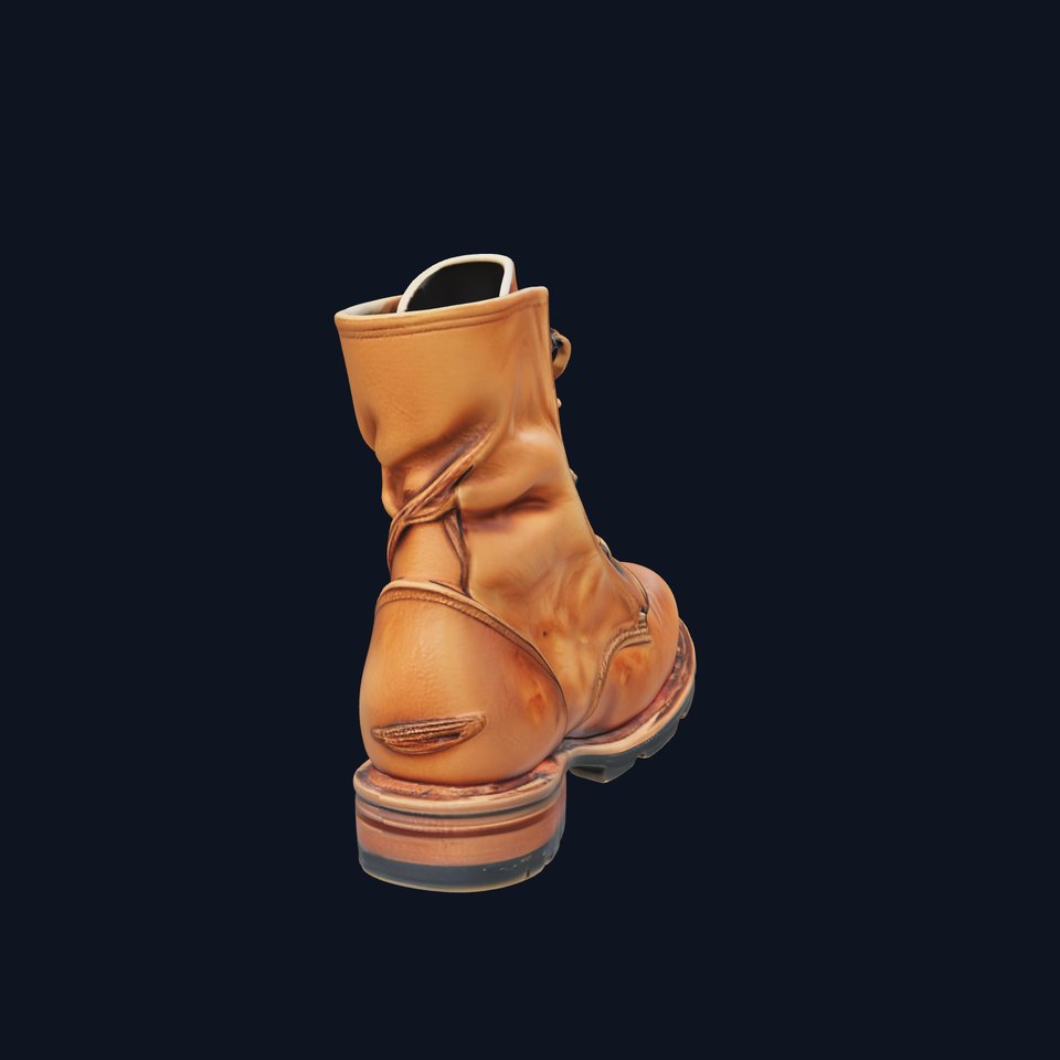 Realistic Leather Boot D Model Pack