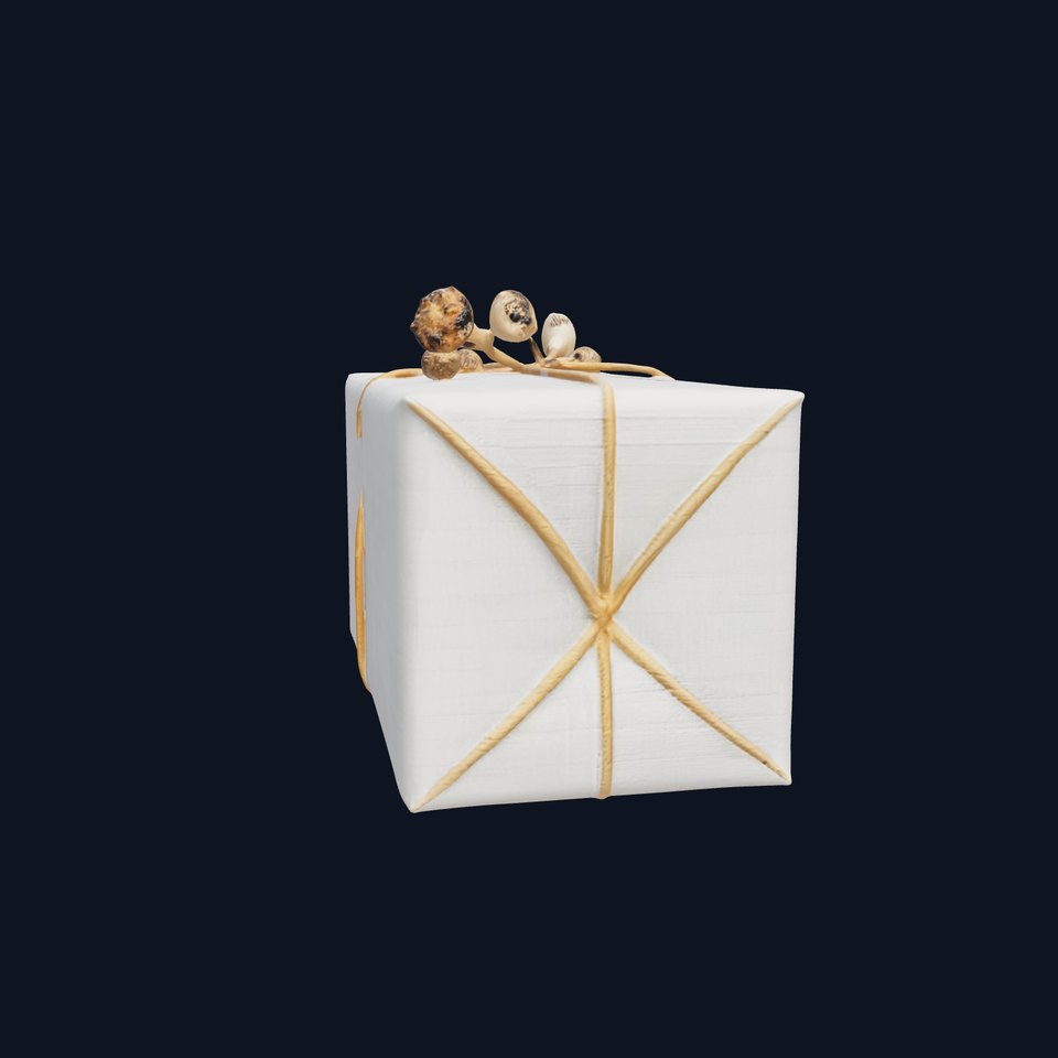 Elegant Gift Box Model Pack with Detailed Decoration