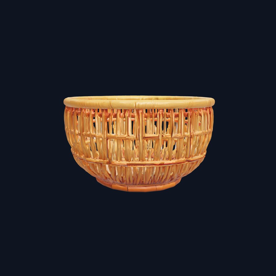 Wicker Basket D Model Pack