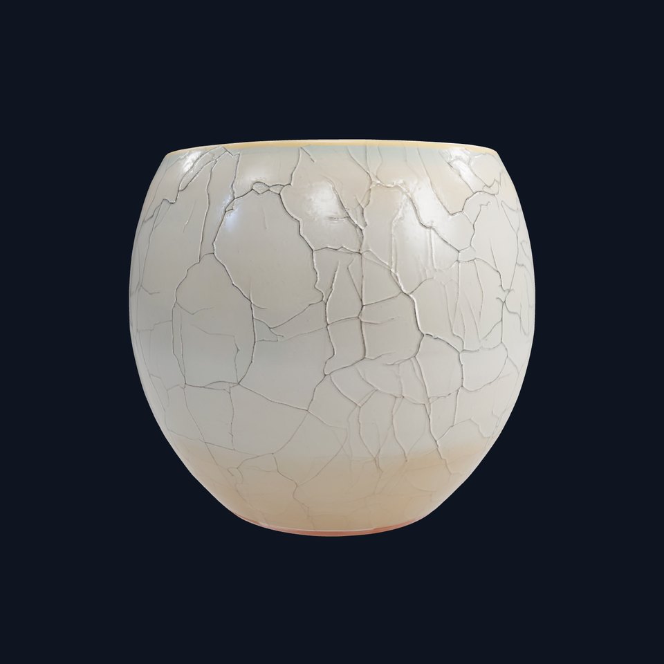 Elegant Ceramic Vase Model Pack with Crackle Finish