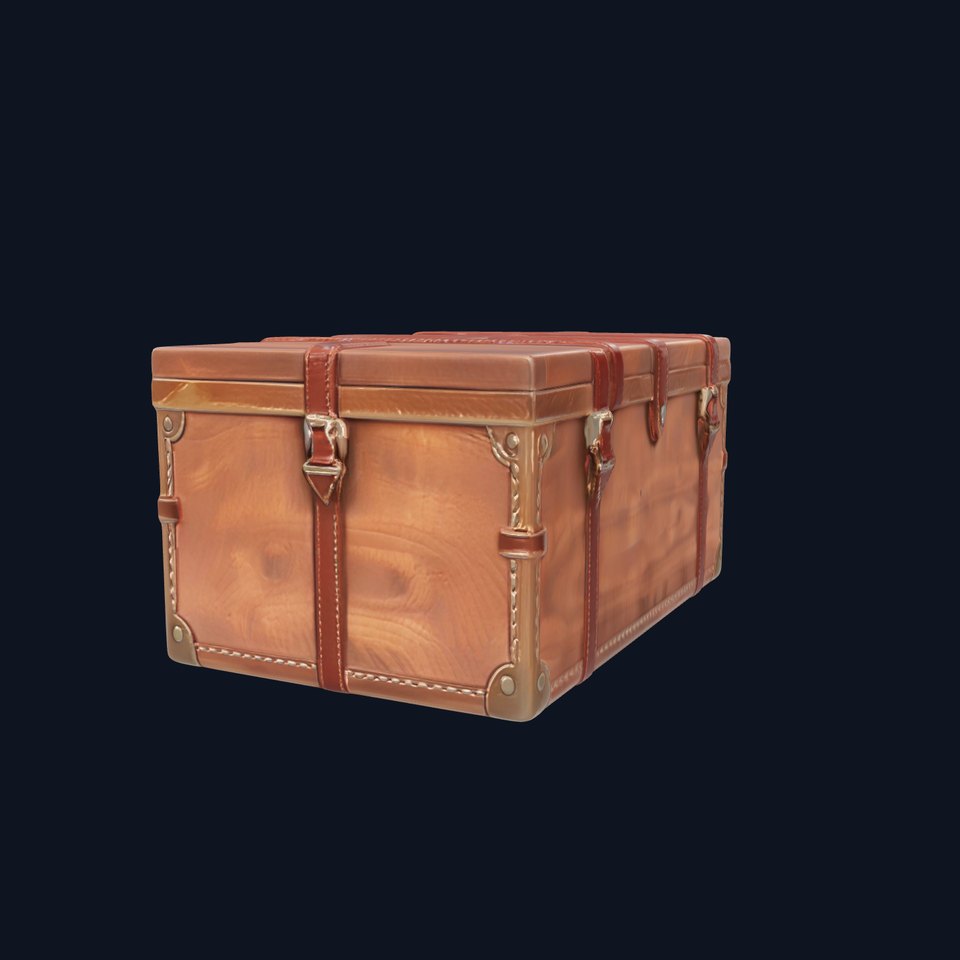 Vintage Wooden Trunk Model Pack for Decor Apps