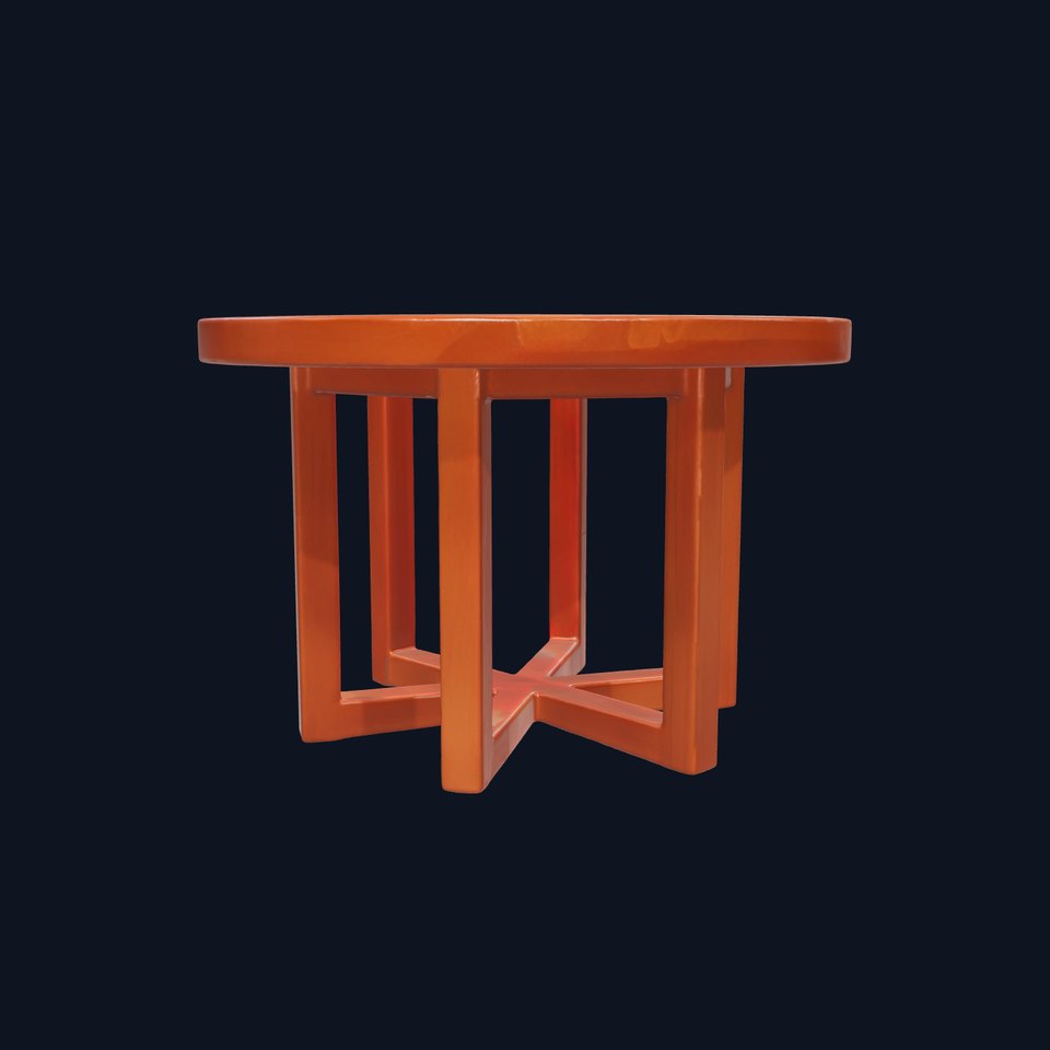 Round Wooden Table Model Pack